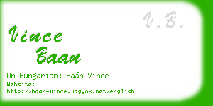 vince baan business card
